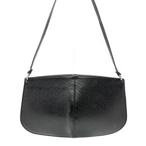 Louis Vuitton Demi Lune Epi Leather Black Shoulder Bag Fixed Strap